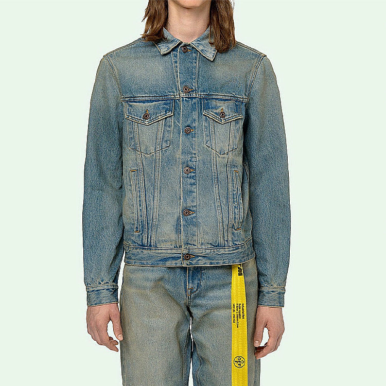 Off-White Arrow Denim Jacket Denim Blue OMYE005S203860037388