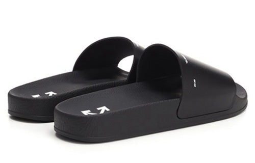 Off-White Rubber 1001 Black White Black Slippers OMIA087S19C220291001