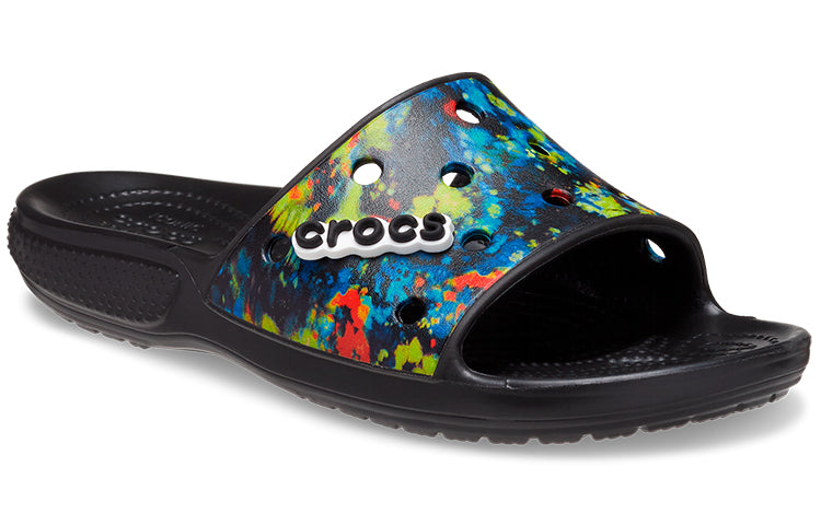Crocs Classic Tie-Dye Graphic Slide 'Black' 206520-988
