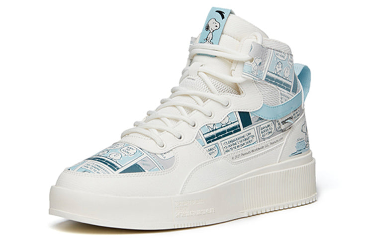 ANTA x SNOOPY Skateboarding Series Sneakers 'White Light Blue' 912138011-7