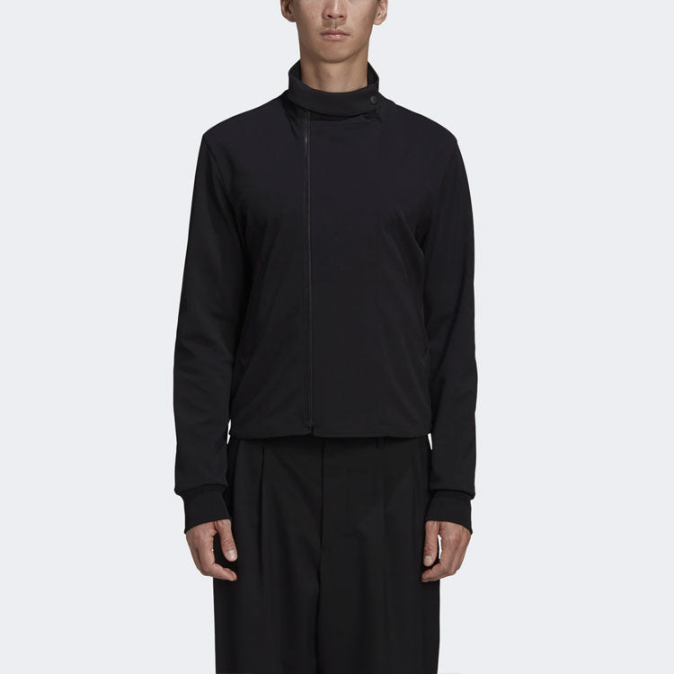 Men's Y-3 Button Stand Collar Side Zipper Casual Jacket Black GK4372