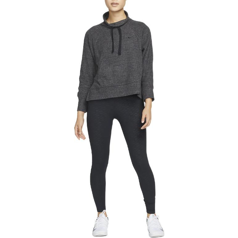 (WMNS) Nike Therma-fit Cowl Solid Color Casual Sports Long Sleeves Black Hoodie DD6477-032