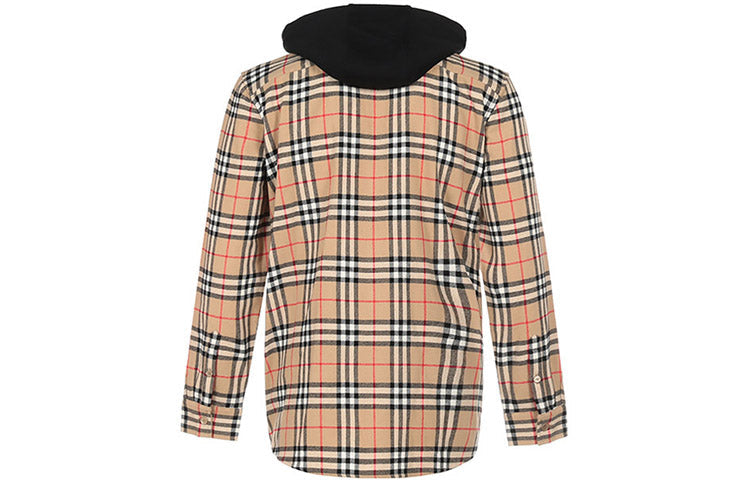 Burberry SS21 Plaid Letter Printing Coat Male Black 80340091