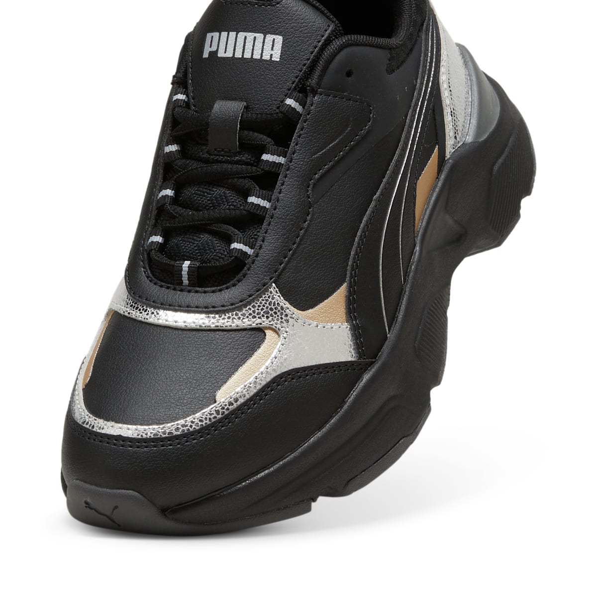 (WMNS) PUMA Cassia 'Metallic Shine Black Gold' 395267-02