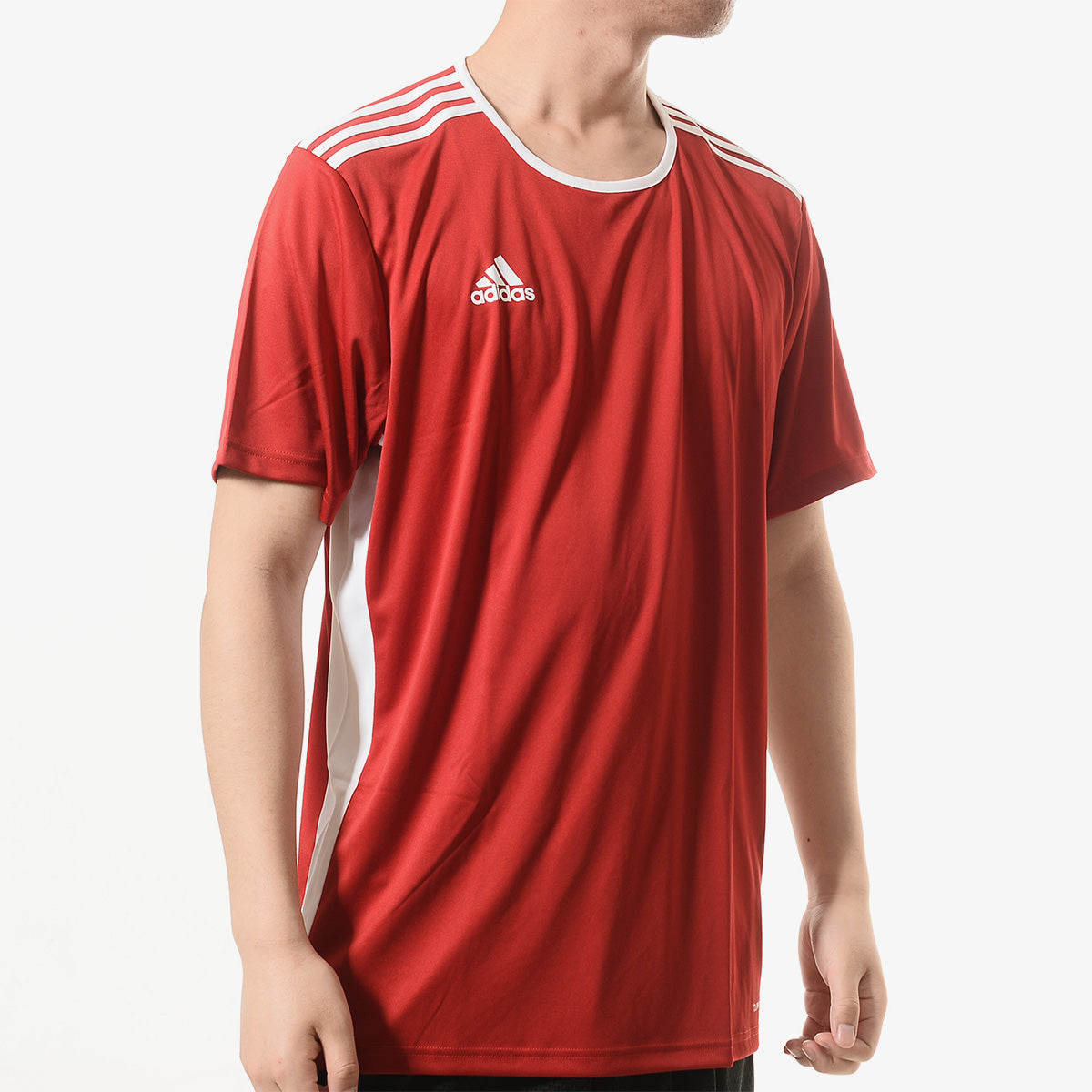 adidas Entrada 18 Stripe Colorblock Short Sleeve Red CF1038