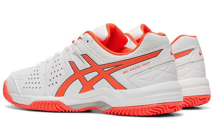 (WMNS) ASICS Gel-Padel Pro 3 SG Soft Ground 'White Orange' E561Y-114