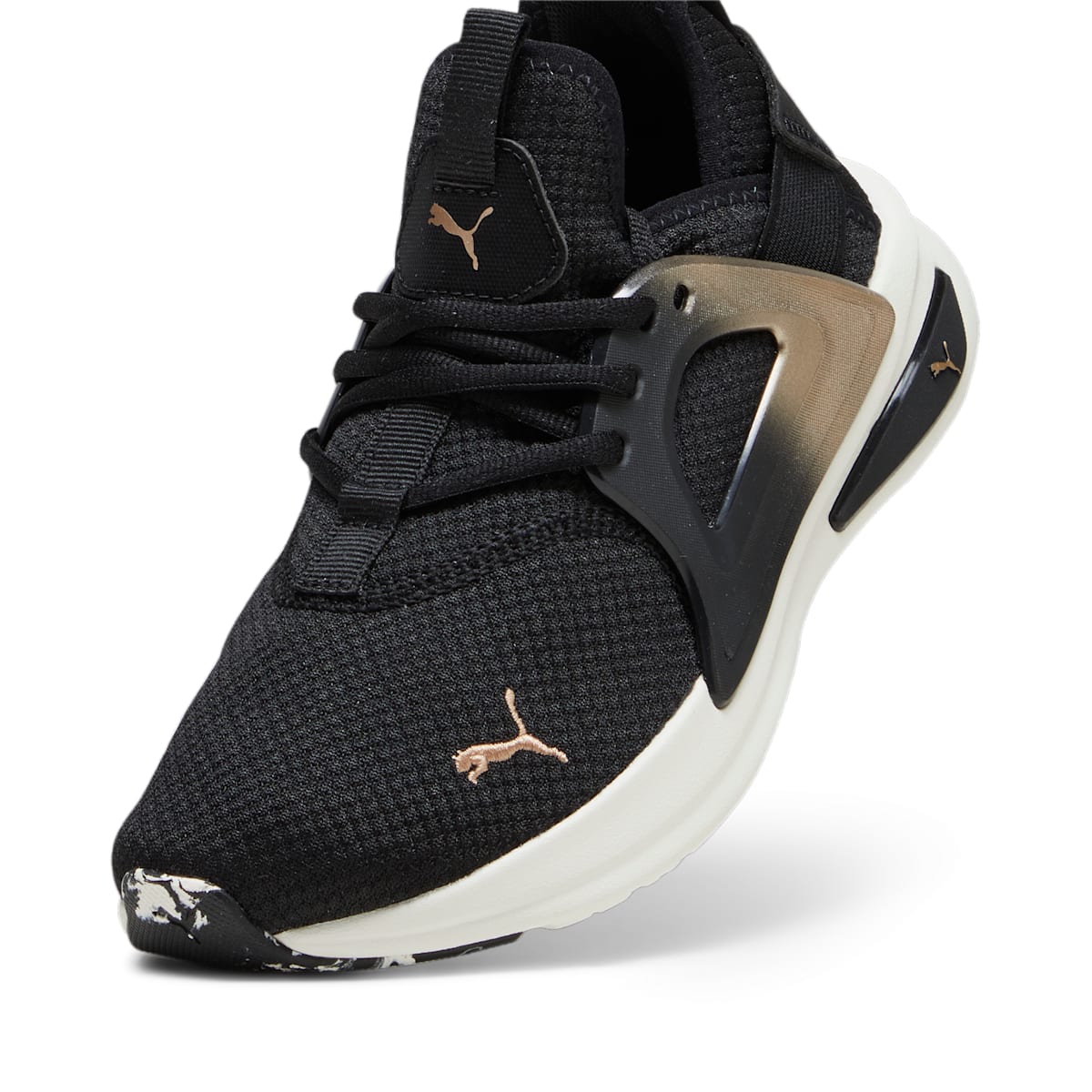 (WMNS) PUMA Softride Enzo Evo Molt Metallic 'Black Gold' 378733-01
