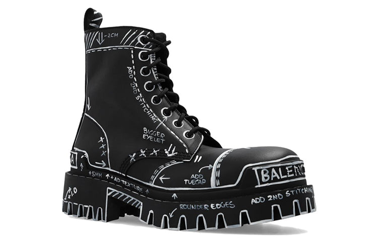 (WMNS) Balenciaga Strike L20 Ankle Boots 'Black' 590974WBEF21090