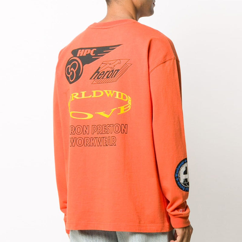 HERON PRESTON Printing Sweater Men Orange HMAB015F20JER0022210