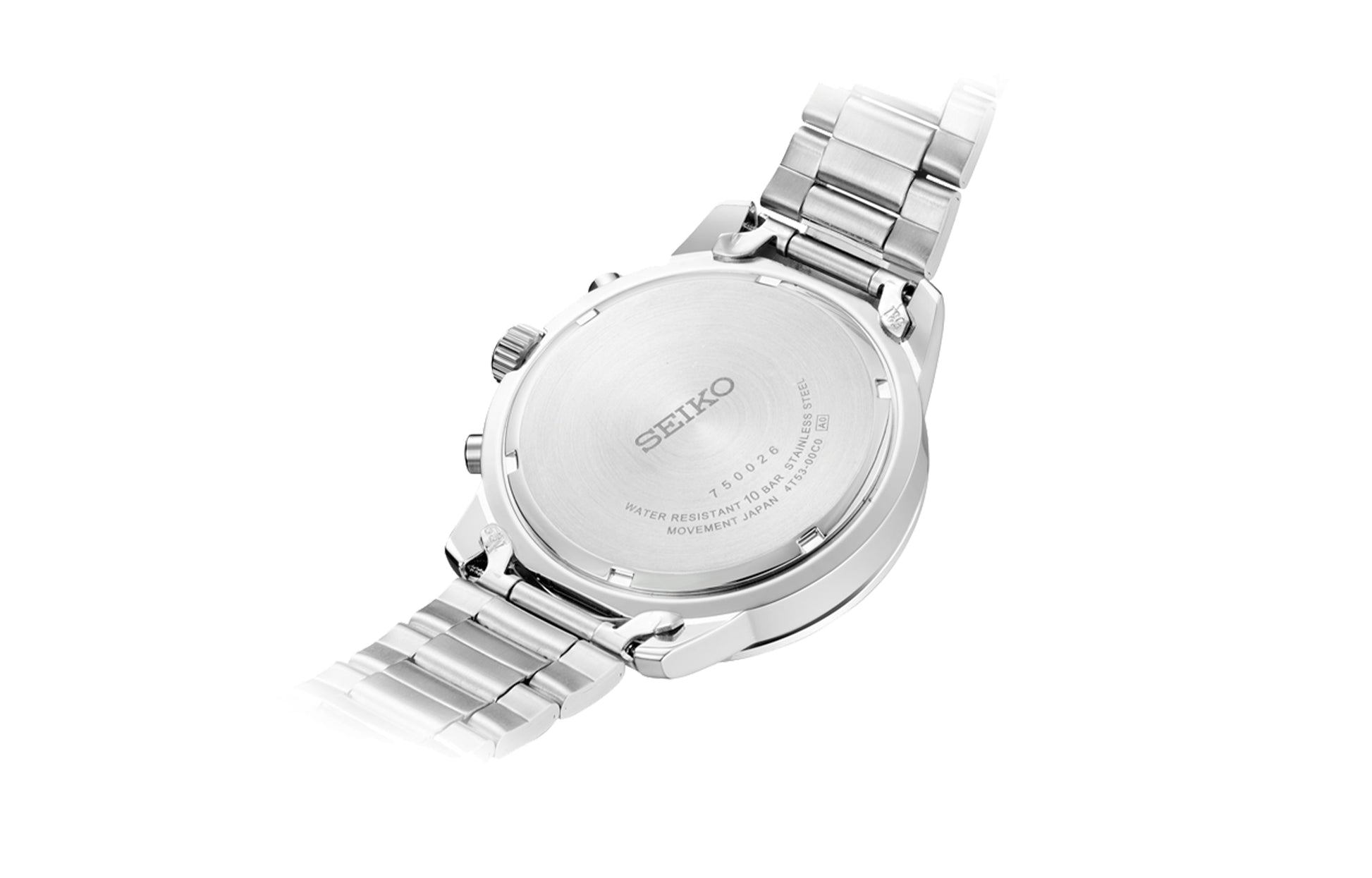 Men's SEIKO Three Eyes 100 Meter Waterproof Business Casual Fashion White Dial Steel Strip Quartz Watch SKS397P1