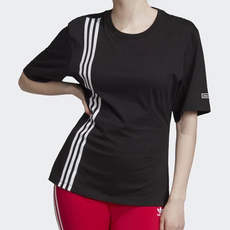 (WMNS) adidas originals Round Neck Short Sleeve Black EC0932