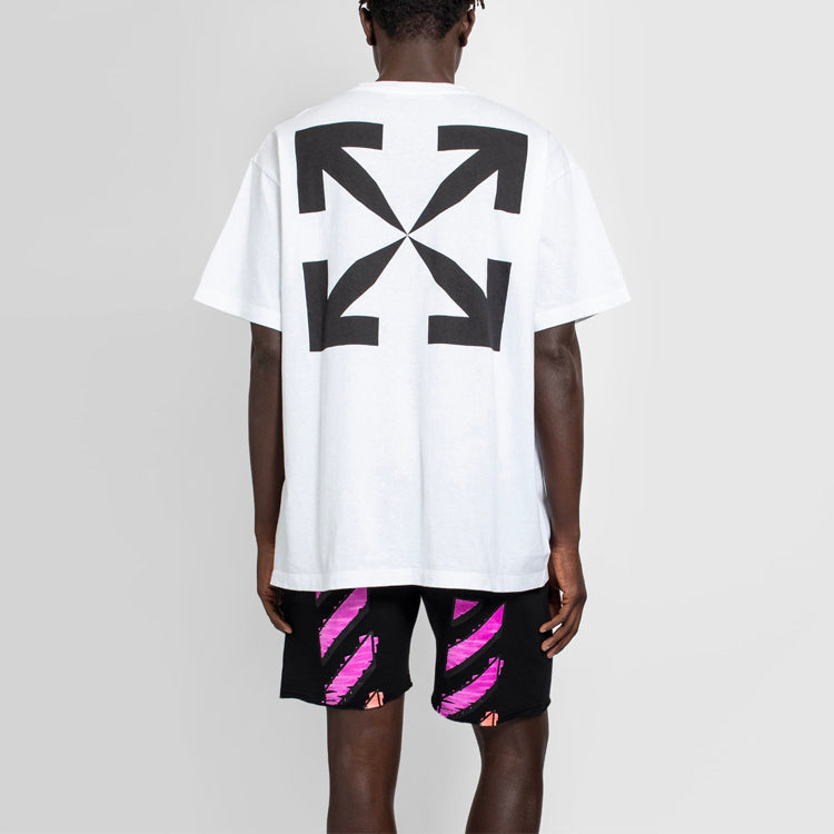 Off-White SS21 Printing Round Neck Short Sleeve White OMAA038R21JER0010110