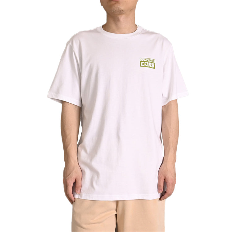 Converse CONS Graphic T-Shirt Asia Sizing 'White Green' 10021134-A10