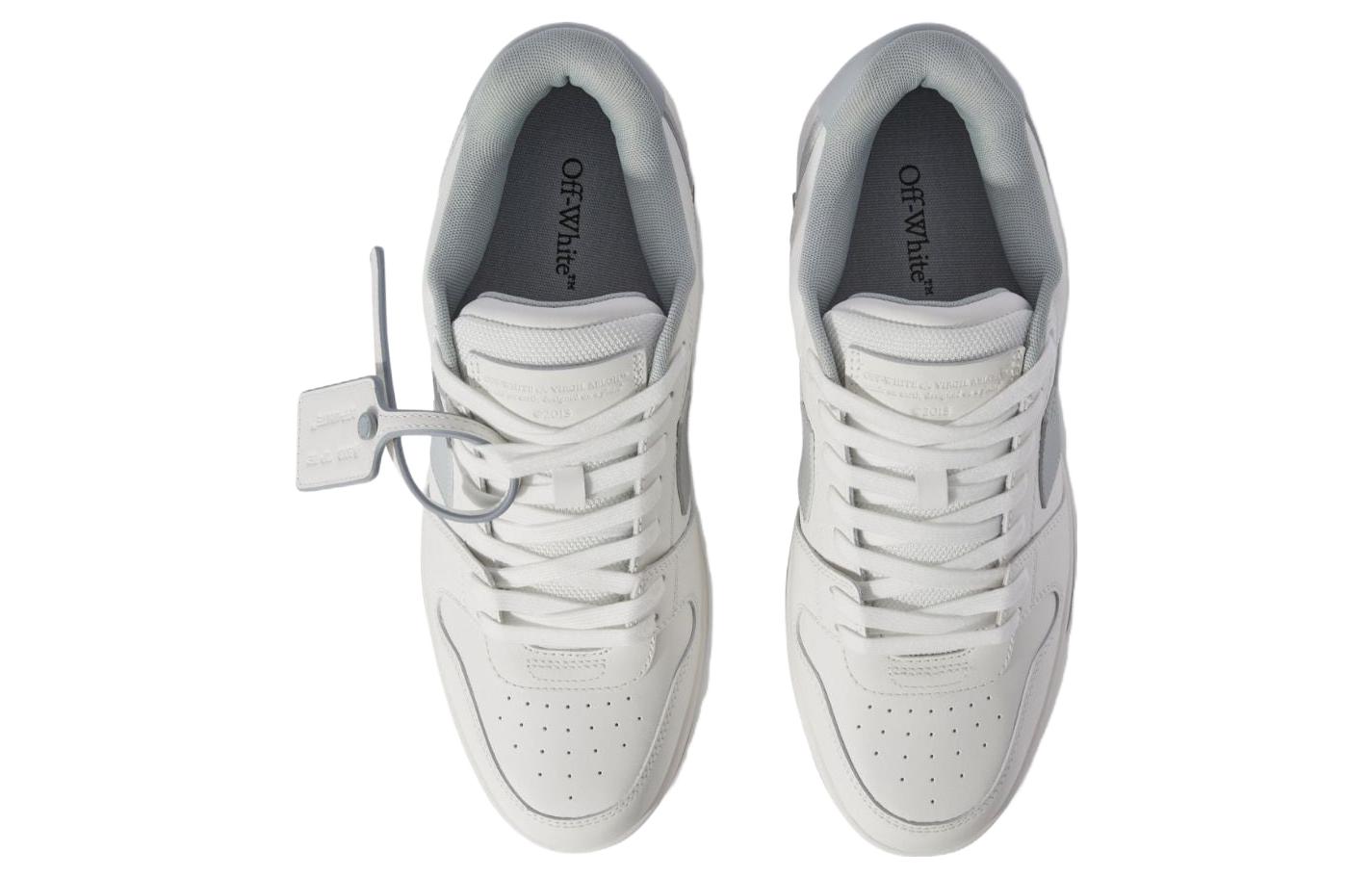 Off-White Out Of Office Leather Sneakers 'Grey White' OMIA189C99LEA0060109