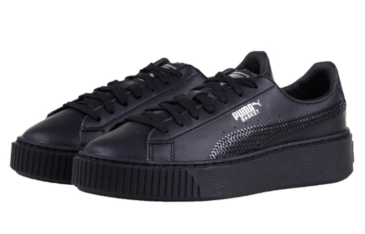 (WMNS) PUMA Basket Platform Bling 'Black' 367237-01