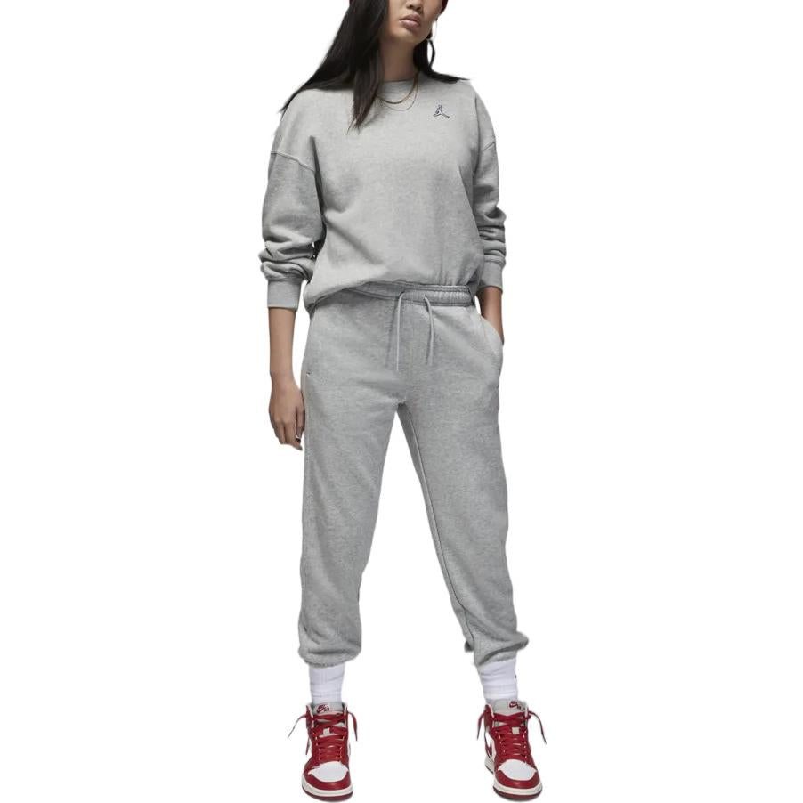 (WMNS) Air Jordan Brooklyn Fleece Crewneck Sweatshirt 'Grey' DQ4463-063