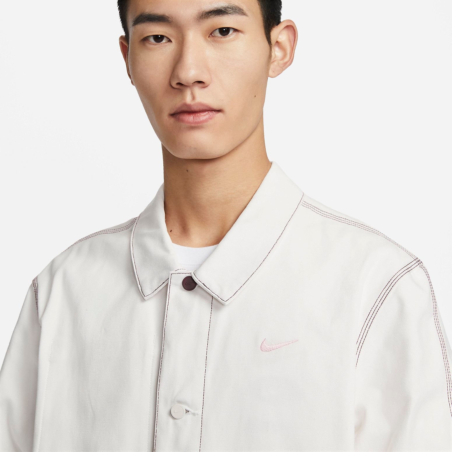 Nike Sportswear Lapel Work Jacket 'White Grey' FD9899-030
