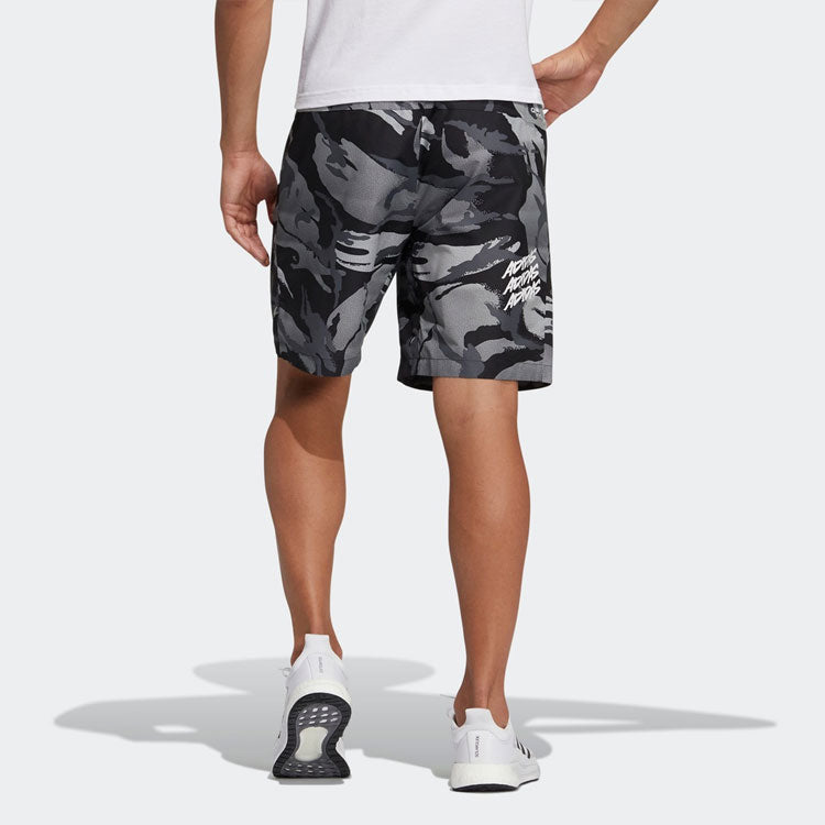 adidas Ub Sht Wv Camo Sports Stylish Camouflage Shorts Gray White GP0834