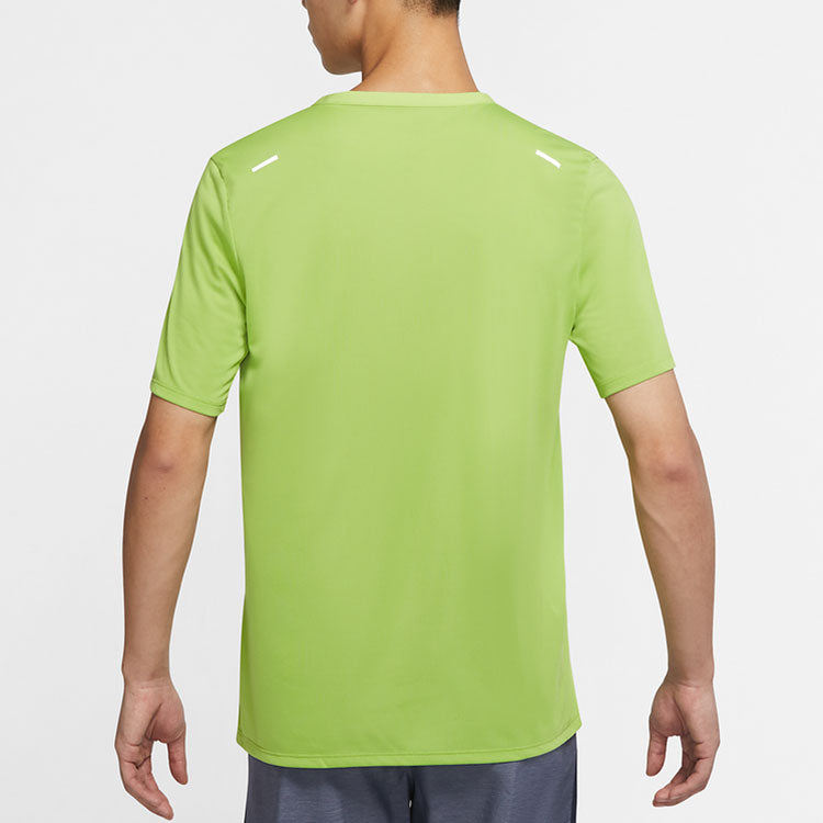 Nike Dri-FIT Solid Color Logo Printing Round Neck Short Sleeve Green CZ9185-332