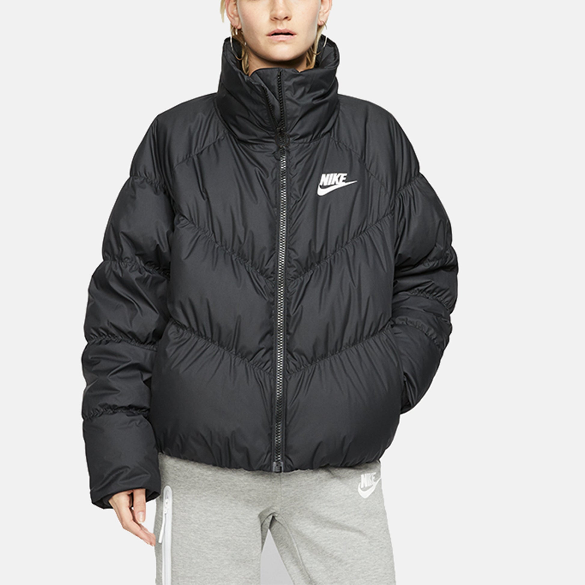 (WMNS) Nike Sportswear Windpuffer Therma-FIT Loose Puffer Jacket 'Black' BV2880-010