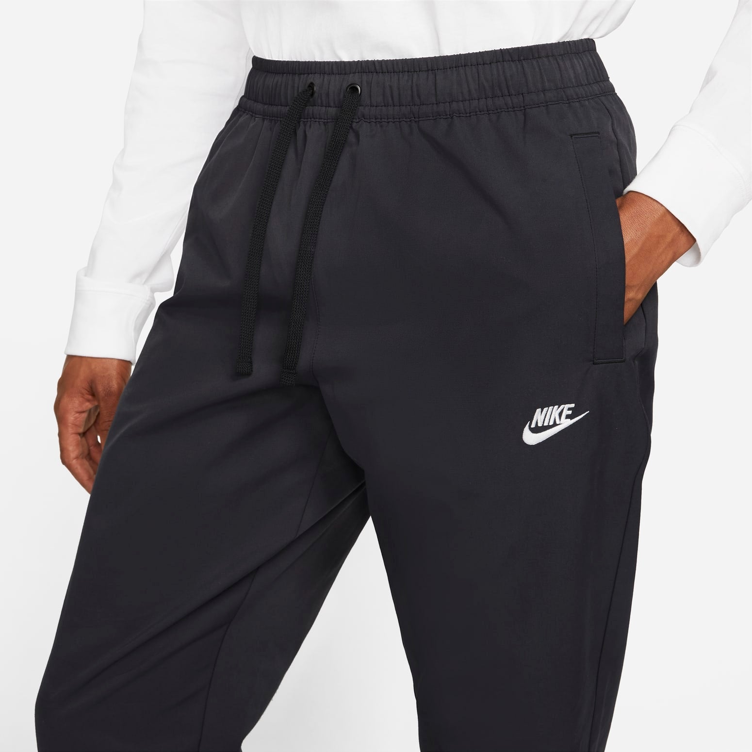 Nike Sportswear Woven Unlined Cuffed Track Pants 'Black' DD5310-010