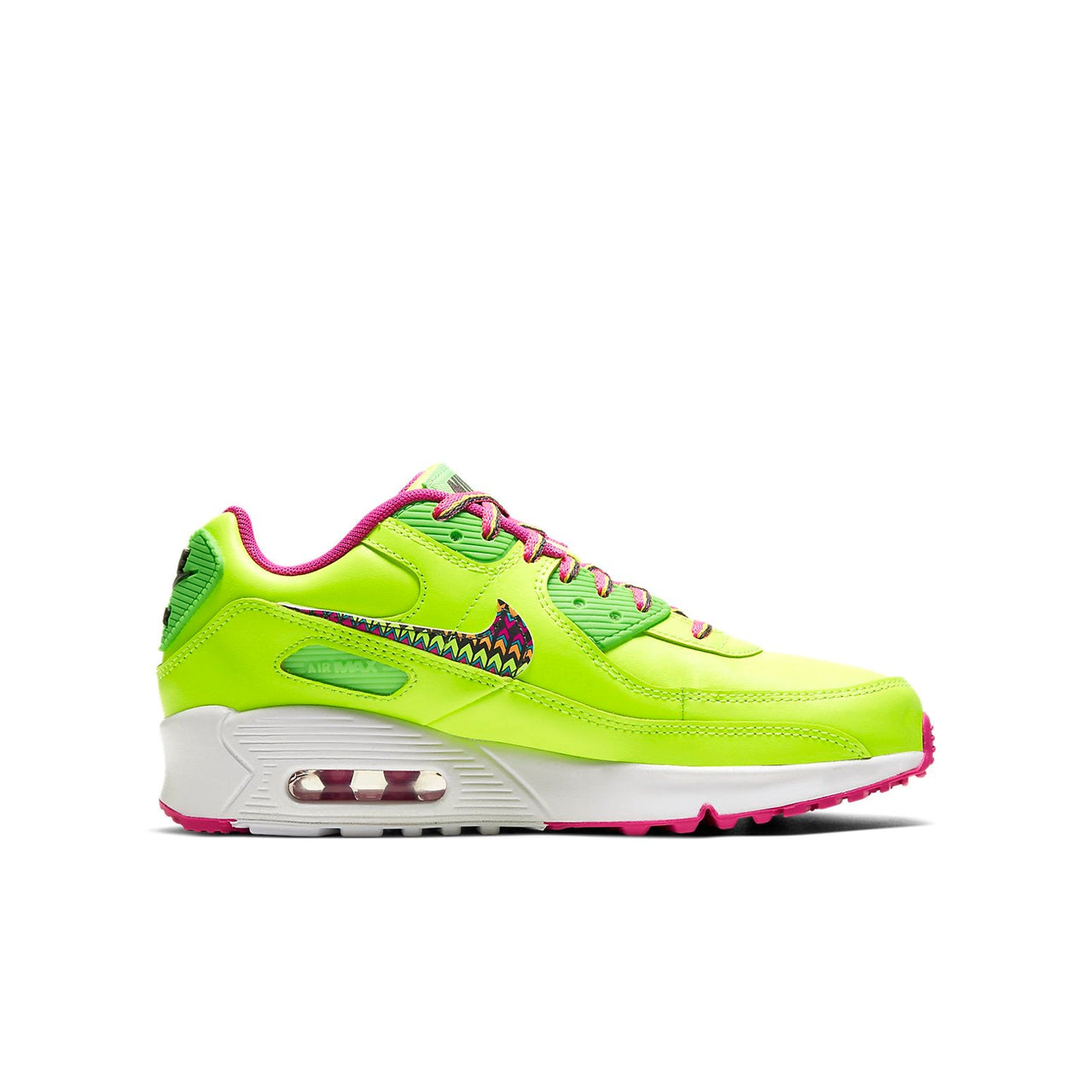 (GS) Nike Air Max 90 Leather 'Volt Fire Pink' CW5795-700
