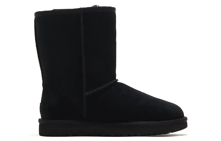 (WMNS) UGG Classic Short 2 Chopd 'Black White' 1129231-BLK