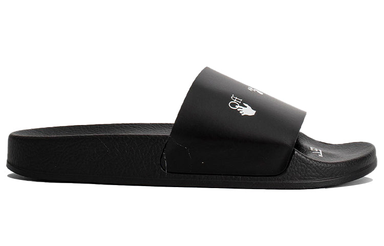 (WMNS) Off-White Multi-logo Print Pool Slides Black OWIA208E20LEA0011001