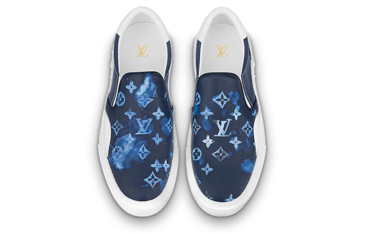 LOUIS VUITTON Ollie Slip-On Sneakers 'Denim Monogram' 1A8SN7
