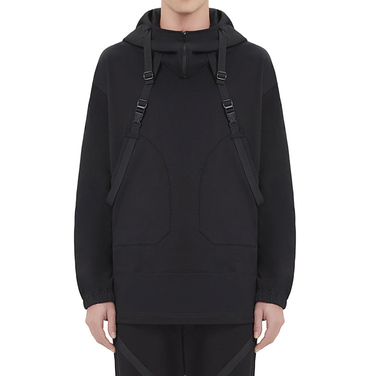 Men's Y-3 Ft Parachute Casual hooded Long Sleeves Black DY7166