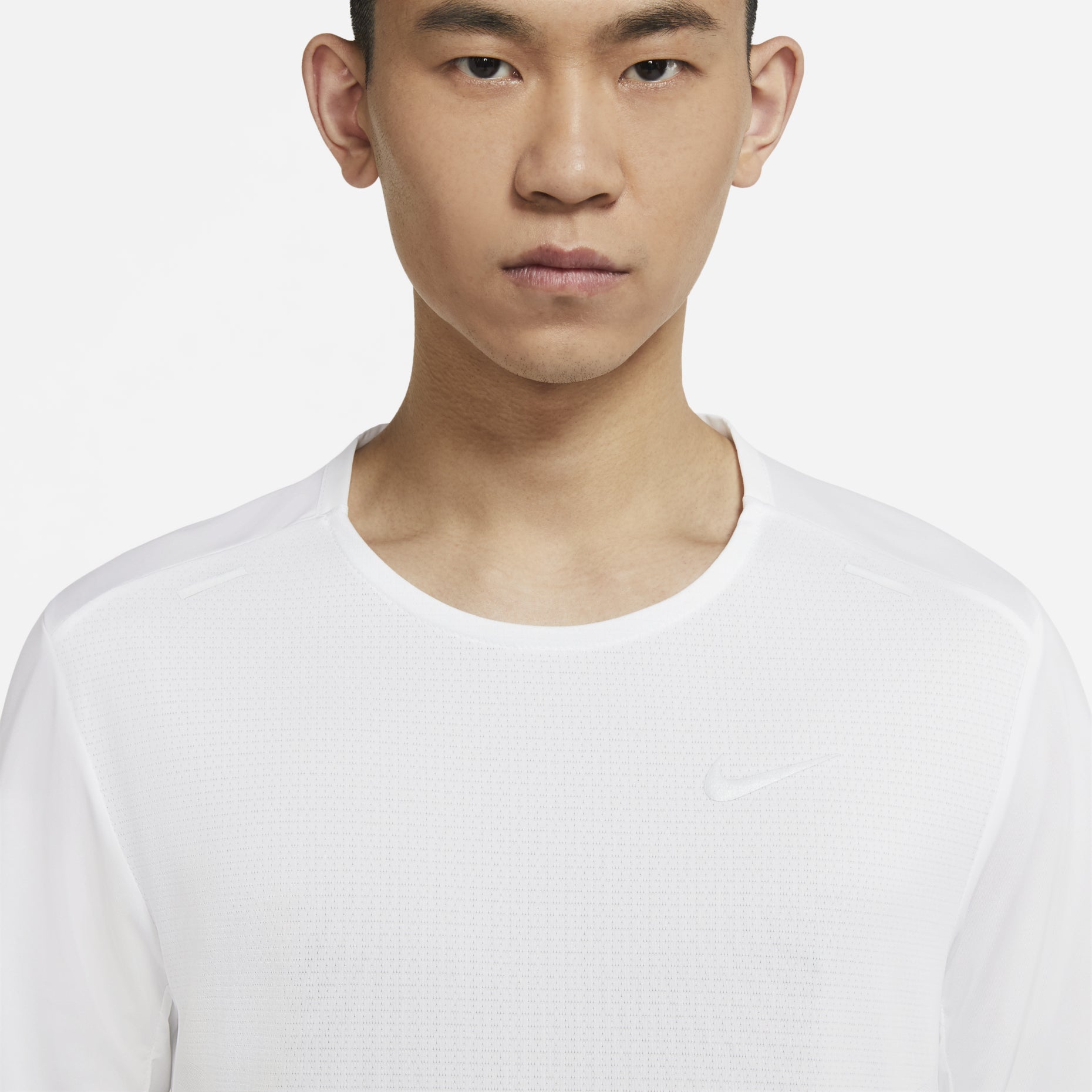 Nike Dri-fit Rise 365 Causual Sports Ventilate Round Collar T-Shirt Men's White CZ9185-100