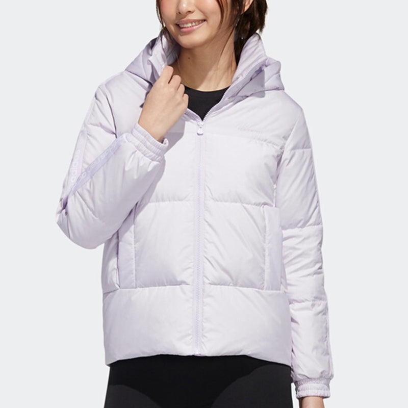 (WMNS) adidas neo Hooded Down Puffer Jacket 'Silver Dawn' GJ8791