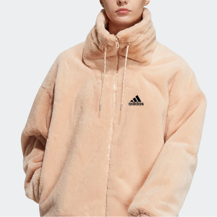 (WMNS) adidas Sty Fur Jacket Pink/Red H07394