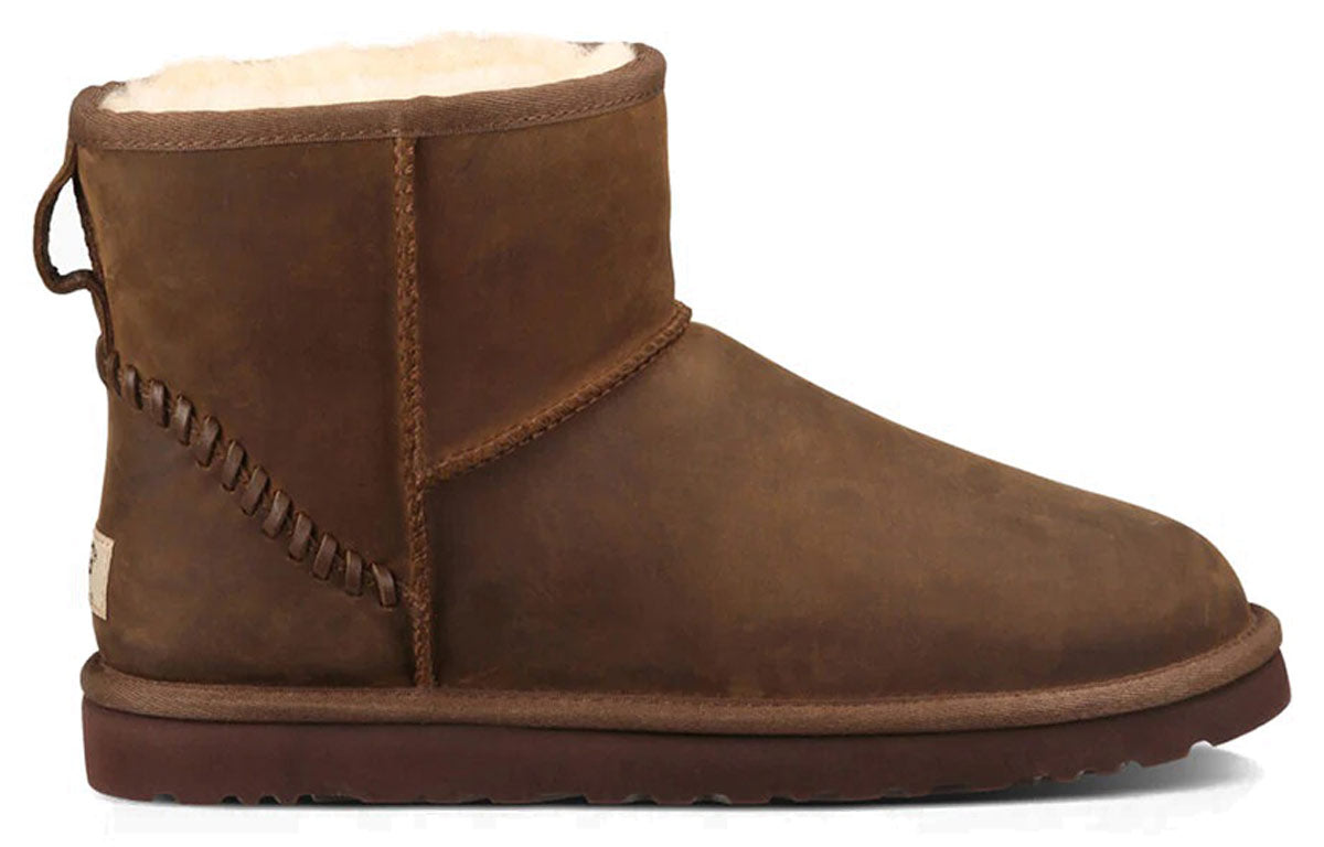 UGG Classic Mini Deco Mid Tops Fleece Lined Brown 1003945-CHE