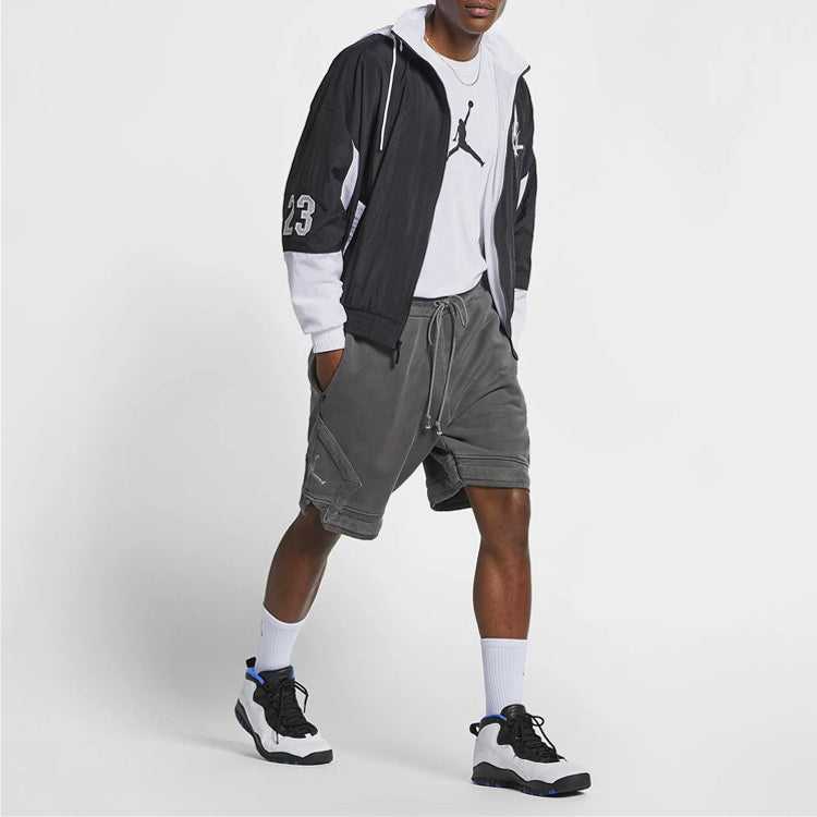 Air Jordan Air AJ9 Woven Colorblock Hooded Jacket Black BV5451-011