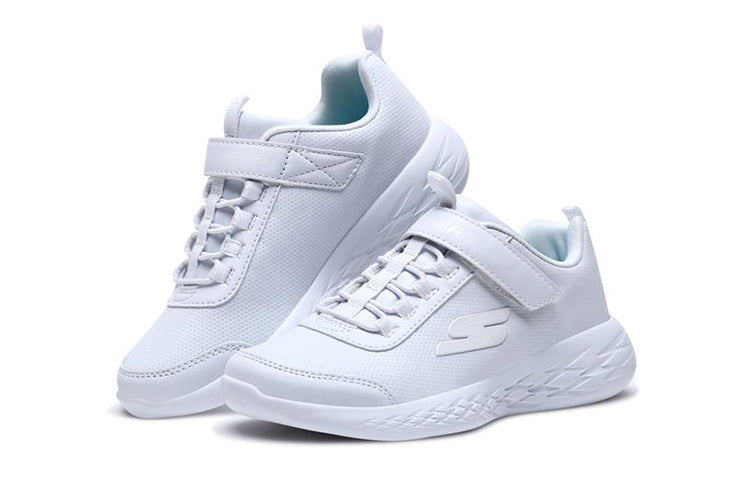 (GS) Skechers Go Run 600 Hook&Loop Snow White 82226L-WHT