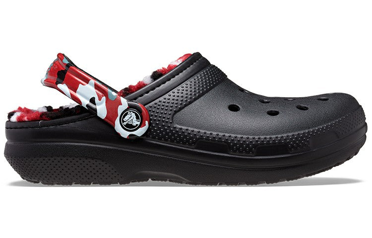 Crocs Classic Lined Camo Clog 'Black & Red' 208047-063