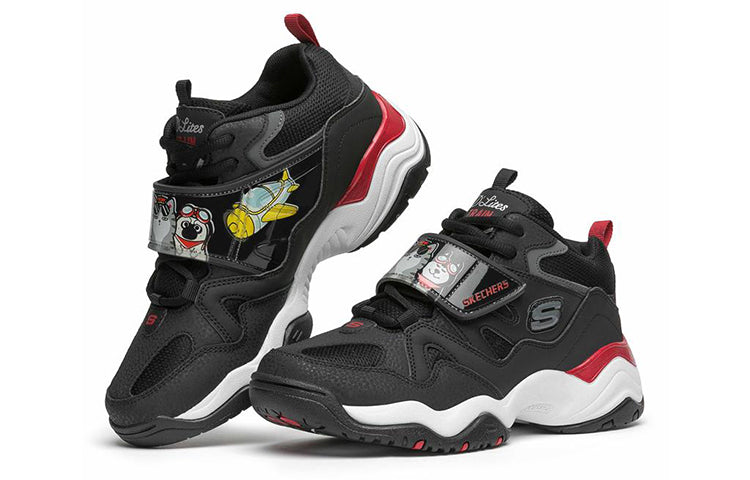 (WMNS) Skechers D'Lites Train Low-Top Running Shoes Black/Red 66666276-BKRD