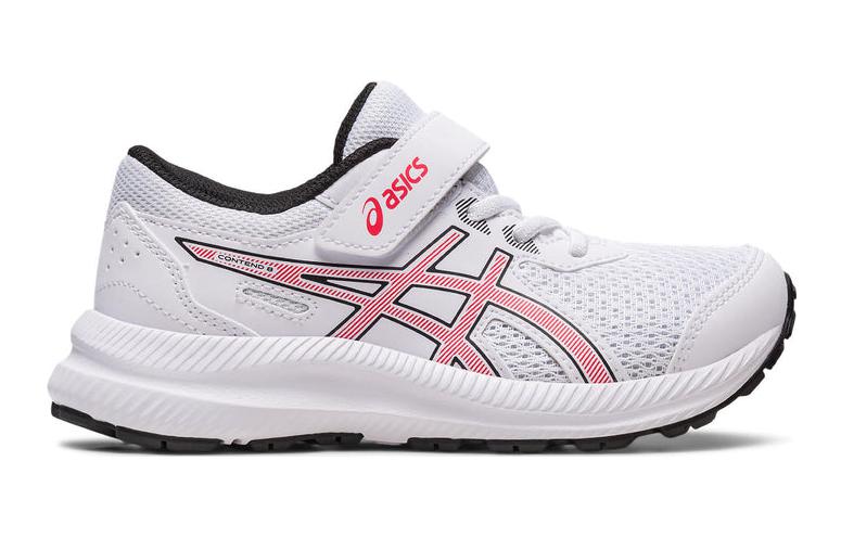 (PS) ASICS Contend 8 'White Electric Red' 1014A258-103