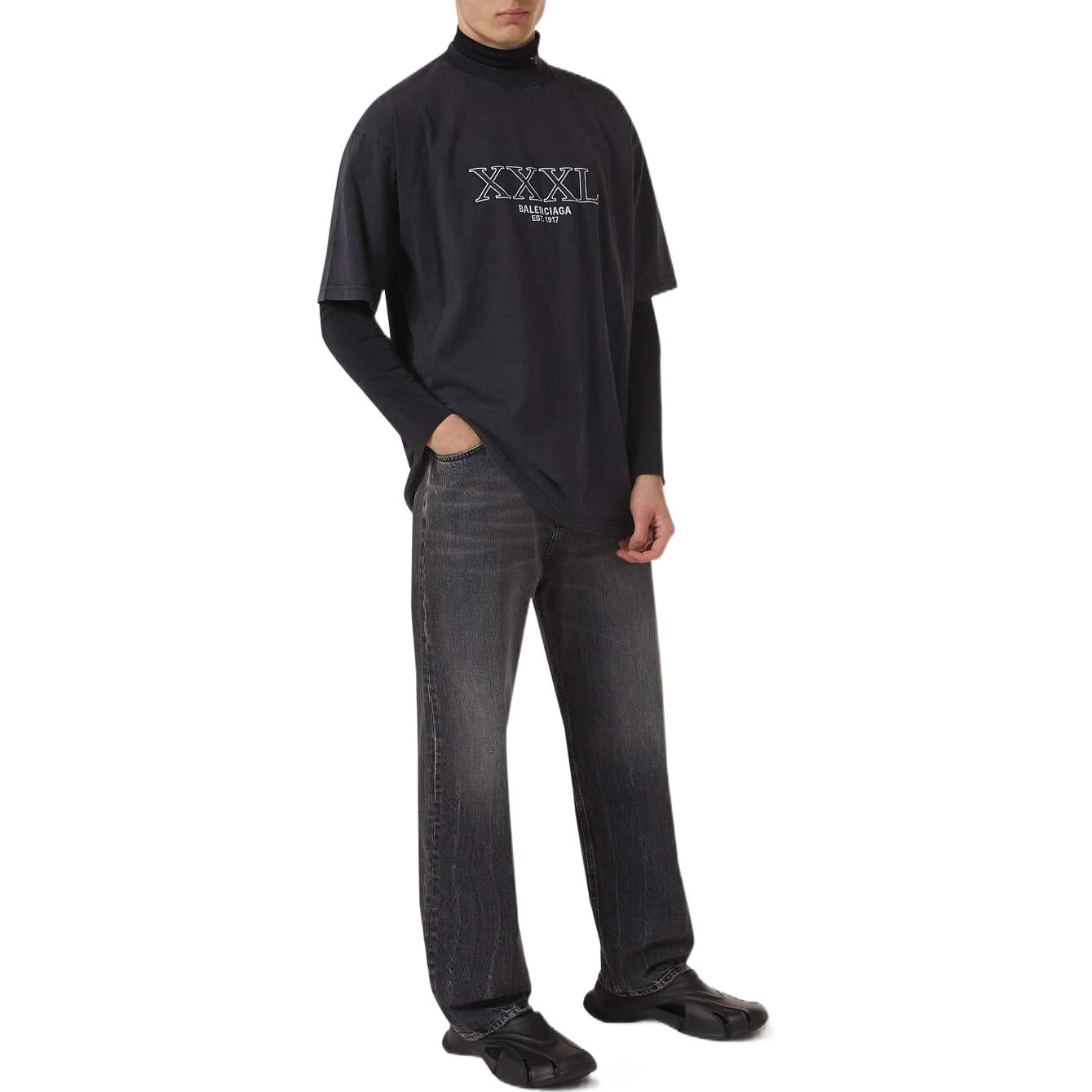 Balenciaga 3XL T-Shirt 'Black' 641675TNVD81070