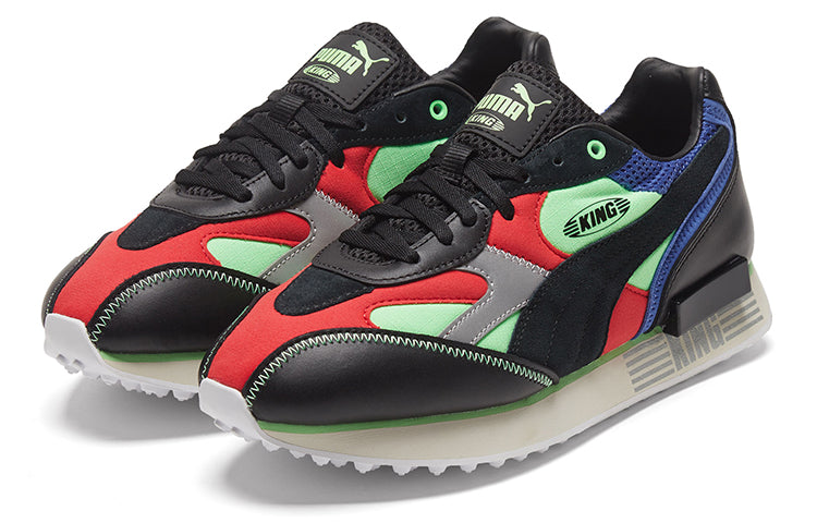 PUMA FUTURE RIDER KING TRAINERS 'Black Green Red' 374459-01