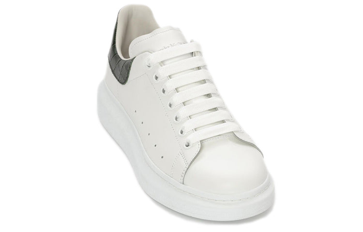 Alexander McQueen Oversized Sneaker 'White Forest Green Crocodile' 625162WIAFX9448