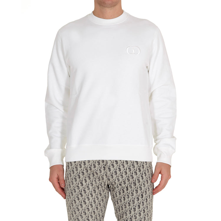 DIOR SS21 CD Icon Embroidery Round Collar Male White 113J699A0531-C080