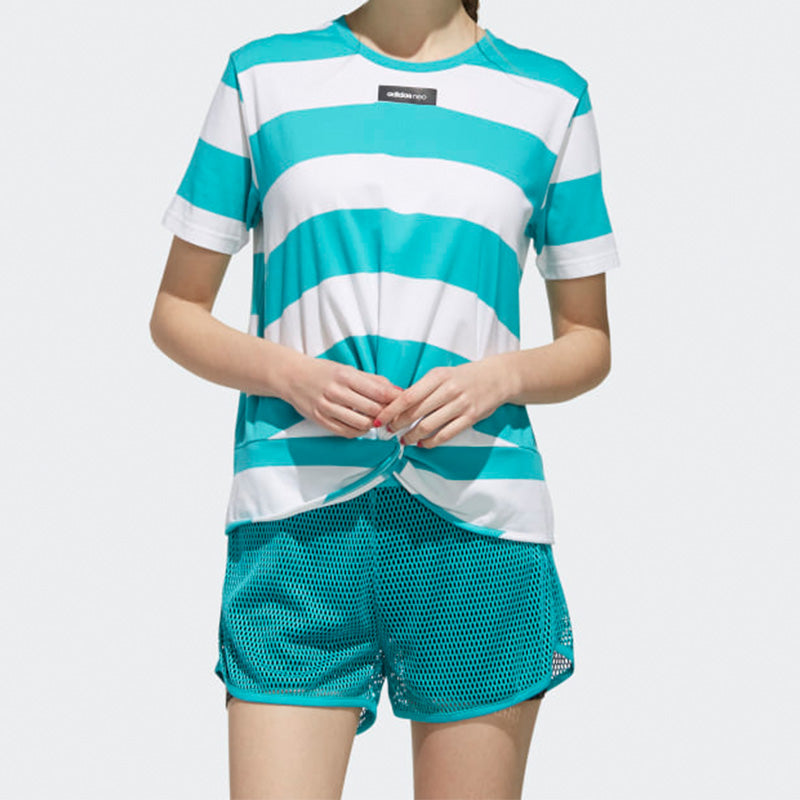 (WMNS) adidas neo CS TSHIRT Sports Round-neck Green DW7767