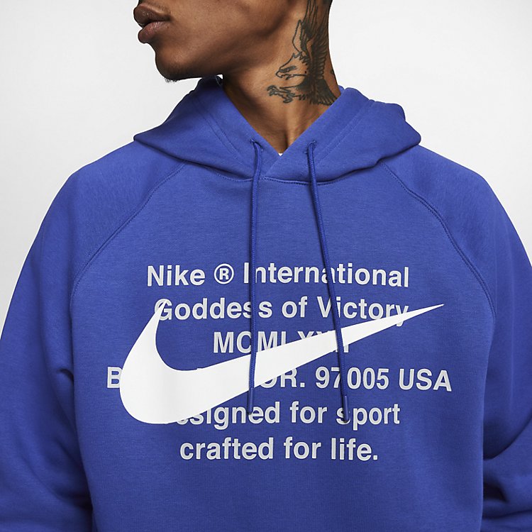 Nike NSW Sportswear Swoosh Pullover Hoodie 'Deep Royal Blue' CJ4861-455