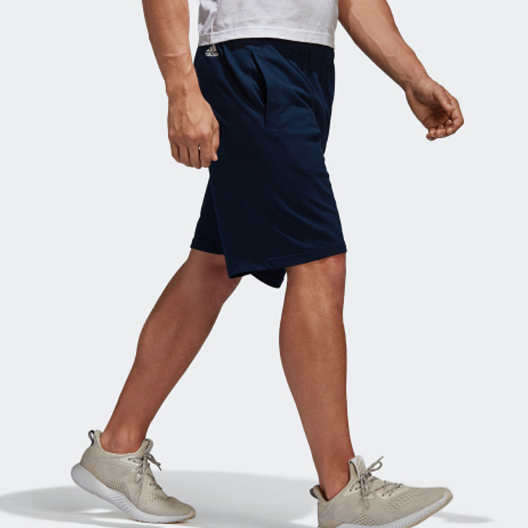 Men's adidas Ess Lin Shor SJ Sports Stylish Knit Navy Blue Shorts BS5028