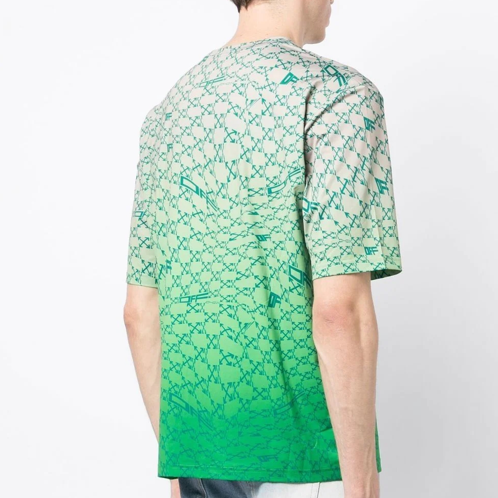 Off-White Arrows Print Ombr Effect Tee OMVA034F22FAB0015055