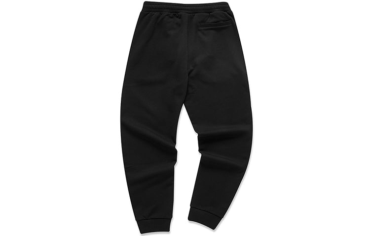 FILA FUSION logo Casual Sports Running Bundle Feet Knit Long Pants Black T11M043604F-BK
