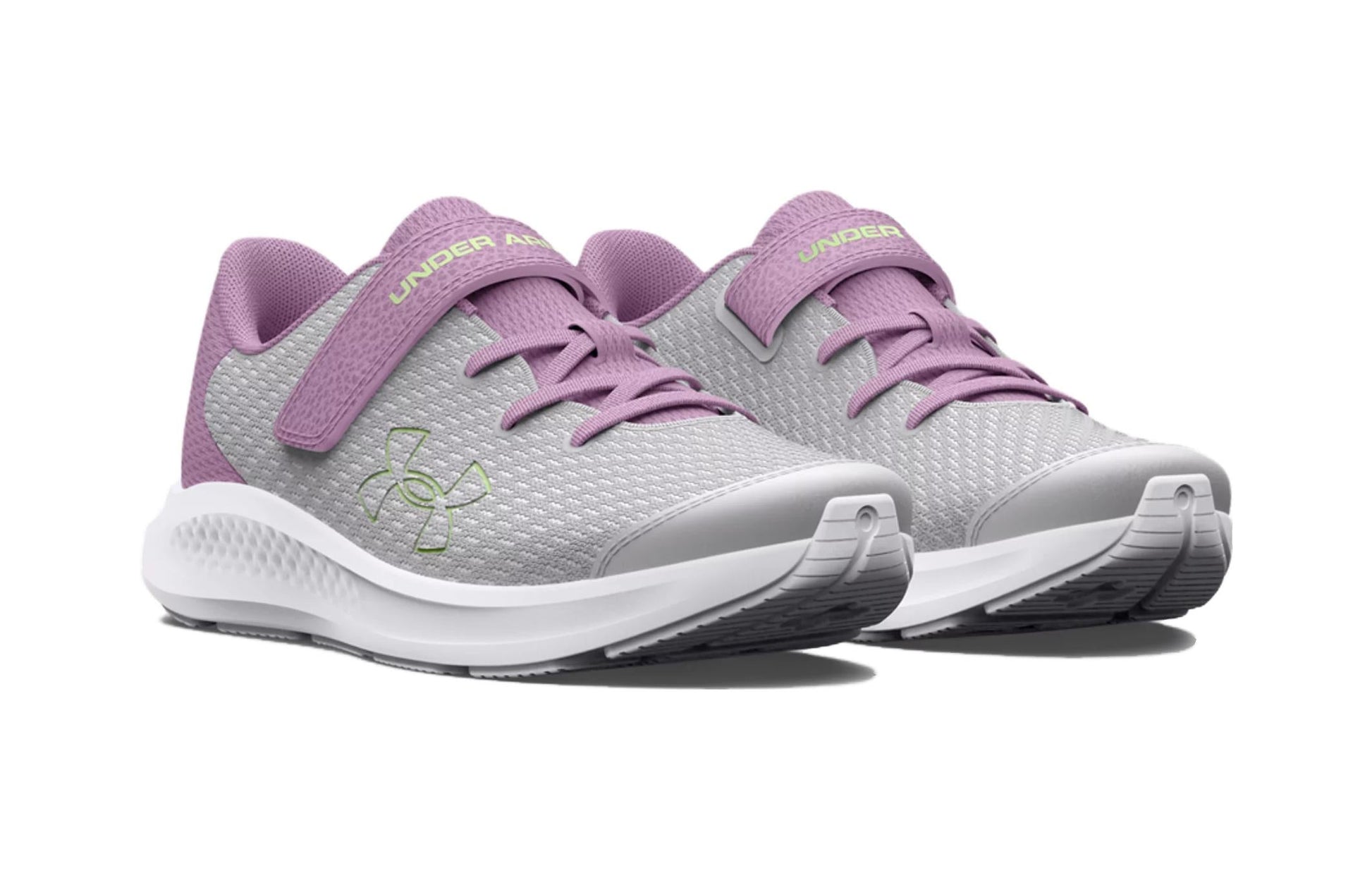 (PS) Under Armour Pursuit 3 AC 'Big Logo - Halo Grey Fresh Orchid' 3026714-100