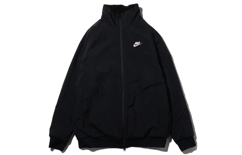 Nike Big Swoosh Polar Fleece Jacket 'Black Pink' BQ6546-016